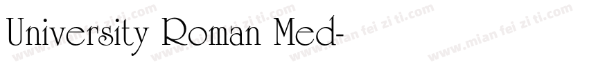 University Roman Med字体转换
